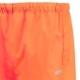 SITE HUSKE HI-VIS OVER TROUSERS ELASTICATED WAIST ORANGE LARGE 27