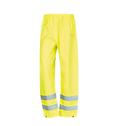 SITE HUSKE HI-VIS OVER TROUSERS ELASTICATED WAIST YELLOW LARGE 27" W 30" L - MonkeyTools