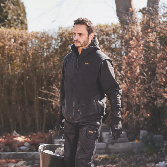 SITE KARKER BODY WARMER BLACK MEDIUM 44" CHEST - MonkeyTools