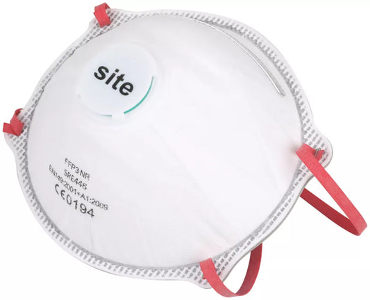 SITE MOULDED VALVED MASK P3 5 PACK - MonkeyTools