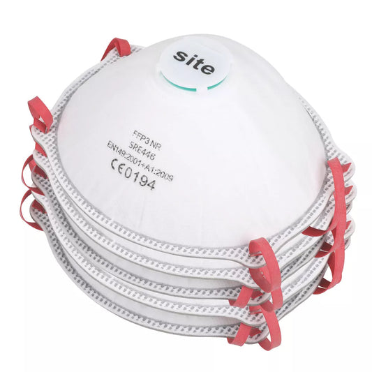 SITE MOULDED VALVED MASK P3 5 PACK - MonkeyTools