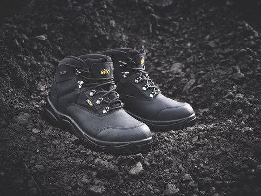 SITE ONYX SAFETY BOOTS BLACK SIZE 10 - MonkeyTools