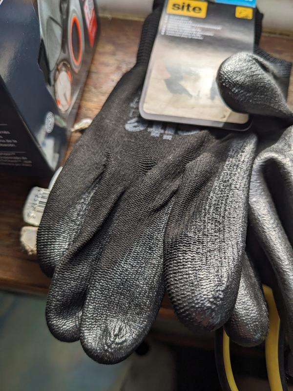 SITE PU PALM DIP GLOVES BLACK X LARGE - MonkeyTools