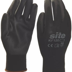SITE PU PALM DIP GLOVES BLACK X LARGE - MonkeyTools
