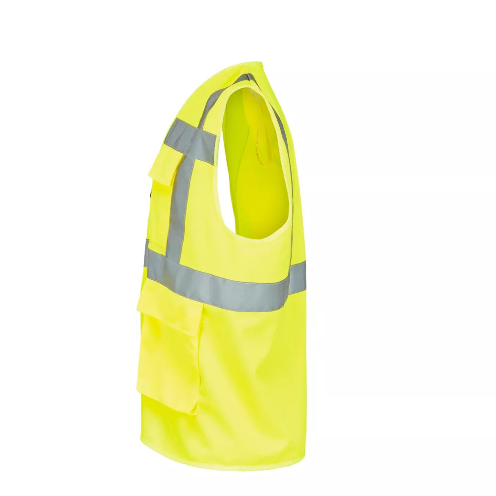 SITE RUCKWOOD HI-VIS WAISTCOAT YELLOW LARGE / X LARGE 50" CHEST - MonkeyTools