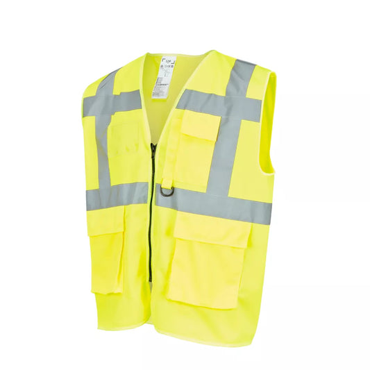 SITE RUCKWOOD HI-VIS WAISTCOAT YELLOW LARGE / X LARGE 50" CHEST - MonkeyTools