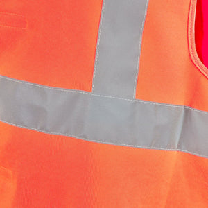 SITE RUSHTON HI-VIS WAISTCOAT ORANGE LARGE / X LARGE 50