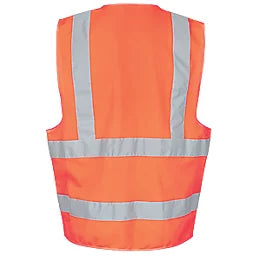 SITE RUSHTON HI-VIS WAISTCOAT ORANGE SMALL / MEDIUM 48" CHEST - MonkeyTools
