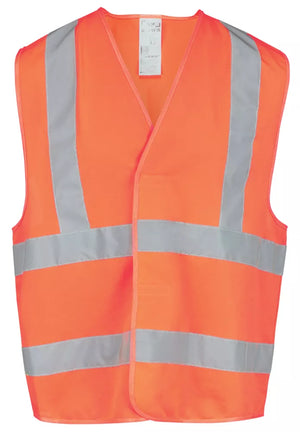 SITE RUSHTON HI-VIS WAISTCOAT ORANGE SMALL / MEDIUM 48