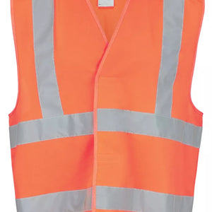 SITE RUSHTON HI-VIS WAISTCOAT ORANGE SMALL / MEDIUM 48