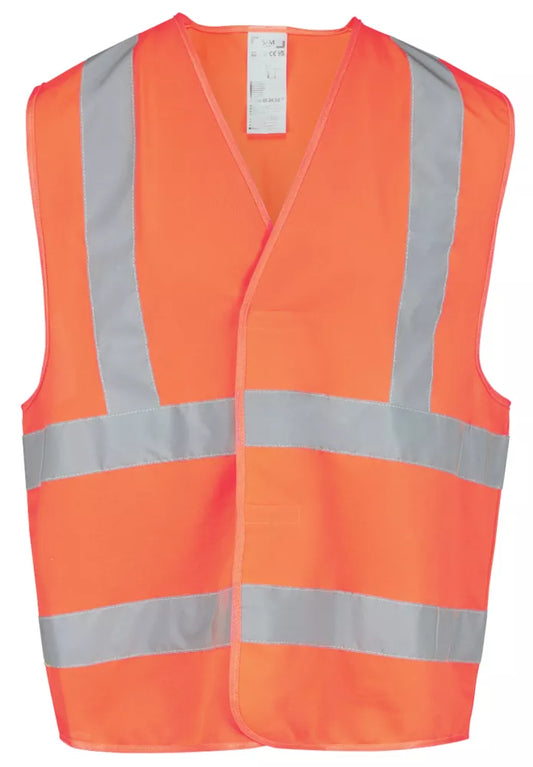 SITE RUSHTON HI-VIS WAISTCOAT ORANGE SMALL / MEDIUM 48" CHEST - MonkeyTools
