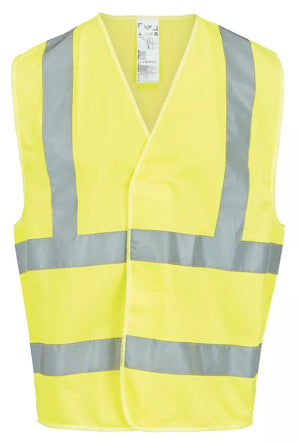 SITE RUSHTON HI-VIS WAISTCOAT YELLOW 2X LARGE / 3X LARGE 52