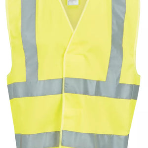 SITE RUSHTON HI-VIS WAISTCOAT YELLOW 2X LARGE / 3X LARGE 52