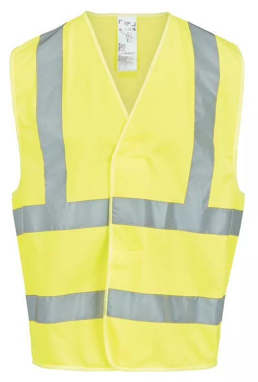 SITE RUSHTON HI-VIS WAISTCOAT YELLOW 2X LARGE / 3X LARGE 52" CHEST - MonkeyTools