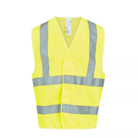 SITE RUSHTON HI-VIS WAISTCOAT YELLOW LARGE / X LARGE 50" CHEST - MonkeyTools