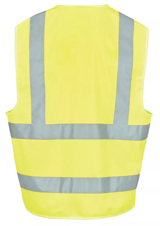 SITE RUSHTON HI-VIS WAISTCOAT YELLOW LARGE / X LARGE 50" CHEST - MonkeyTools