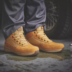 SITE SANDSTONE SAFETY TRAINER BOOTS WHEAT SIZE 10 - MonkeyTools