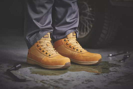 SITE SANDSTONE SAFETY TRAINER BOOTS WHEAT SIZE 10 - MonkeyTools