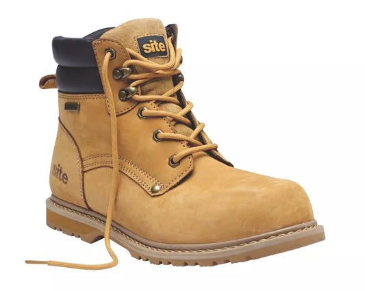SITE SAVANNAH SAFETY BOOTS TAN SIZE 10 - MonkeyTools