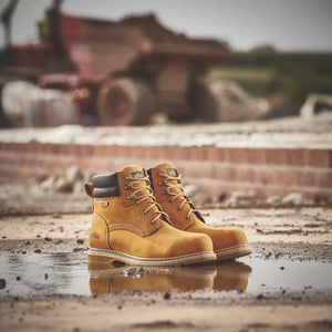 SITE SAVANNAH SAFETY BOOTS TAN SIZE 10 - MonkeyTools