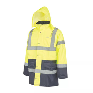 SITE SHACKLEY HI-VIS TRAFFIC JACKET YELLOW/NAVY LARGE 54