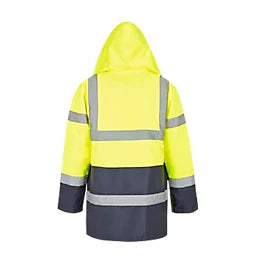 SITE SHACKLEY HI-VIS TRAFFIC JACKET YELLOW/NAVY LARGE 54