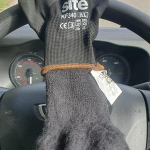 SITE THERMAL WINTER WORK GLOVES BLACK LARGE - MonkeyTools