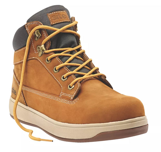 SITE TOUCHSTONE SAFETY BOOTS DARK HONEY SIZE 10 - MonkeyTools