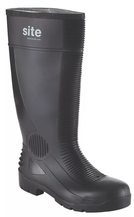 SITE TRENCH SAFETY WELLIES BLACK SIZE 10 - MonkeyTools