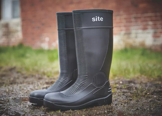 SITE TRENCH SAFETY WELLIES BLACK SIZE 9 - MonkeyTools