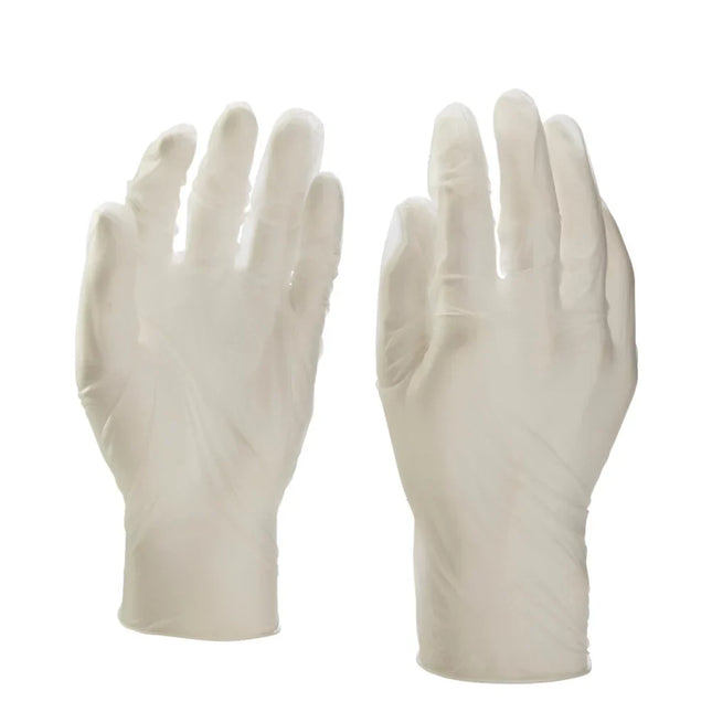SITE VINYL POWDER-FREE DISPOSABLE GLOVES WHITE X LARGE 100 PACK - MonkeyTools