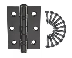 SMITH & LOCKE BLACK GRADE 13 FIRE RATED BALL BEARING HINGES 102MM X 76MM 2 PACK - MonkeyTools