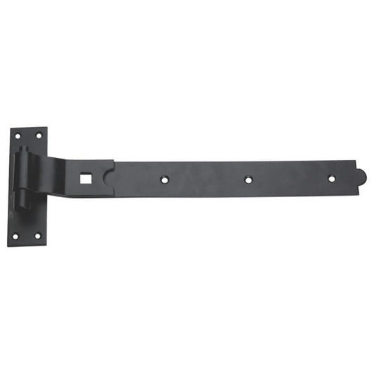 SMITH & LOCKE BLACK POWDER-COATED CRANKED GATE HINGE HOOK & BAND 134MM X 355MM X 45.5MM - MonkeyTools