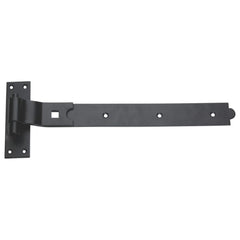 SMITH & LOCKE BLACK POWDER-COATED CRANKED GATE HINGE HOOK & BAND 165MM X 460MM X 51.5MM