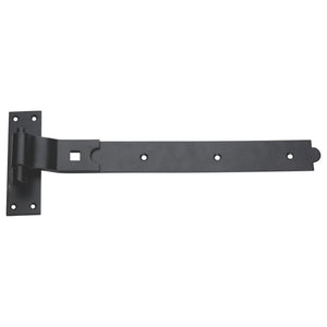 SMITH & LOCKE BLACK POWDER-COATED CRANKED GATE HINGE HOOK & BAND 165MM X 460MM X 51.5MM - MonkeyTools