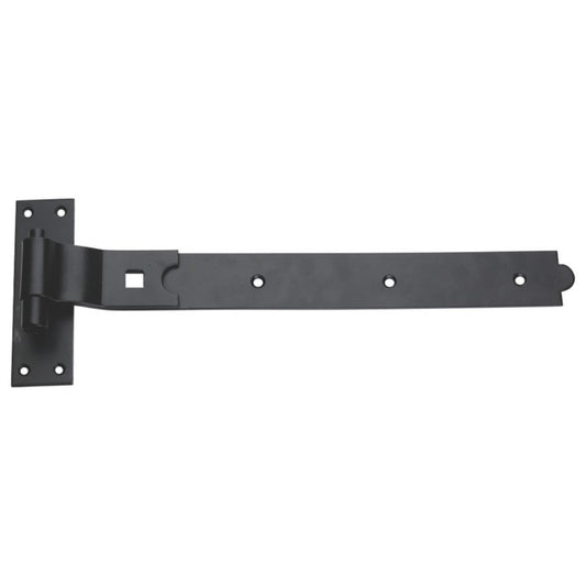 SMITH & LOCKE BLACK POWDER-COATED CRANKED GATE HINGE HOOK & BAND 165MM X 460MM X 51.5MM - MonkeyTools