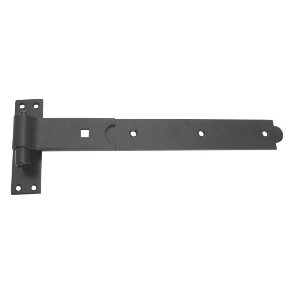 SMITH & LOCKE BLACK POWDER-COATED STRAIGHT GATE HINGE HOOK & BAND 134MM X 365MM X 45.5MM - MonkeyTools