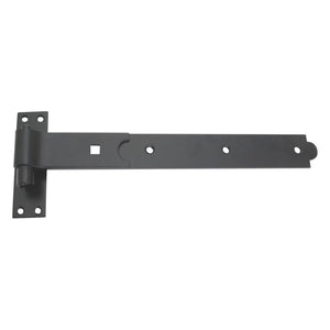 SMITH & LOCKE BLACK POWDER-COATED STRAIGHT GATE HINGE HOOK & BAND 165MM X 460MM X 51.5MM - MonkeyTools