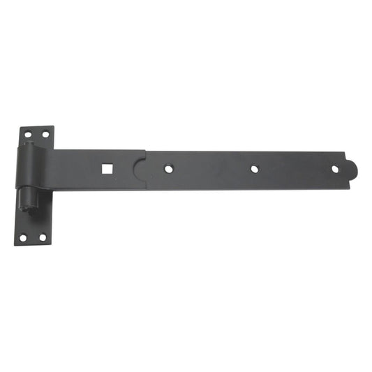 SMITH & LOCKE BLACK POWDER-COATED STRAIGHT GATE HINGE HOOK & BAND 165MM X 460MM X 51.5MM - MonkeyTools