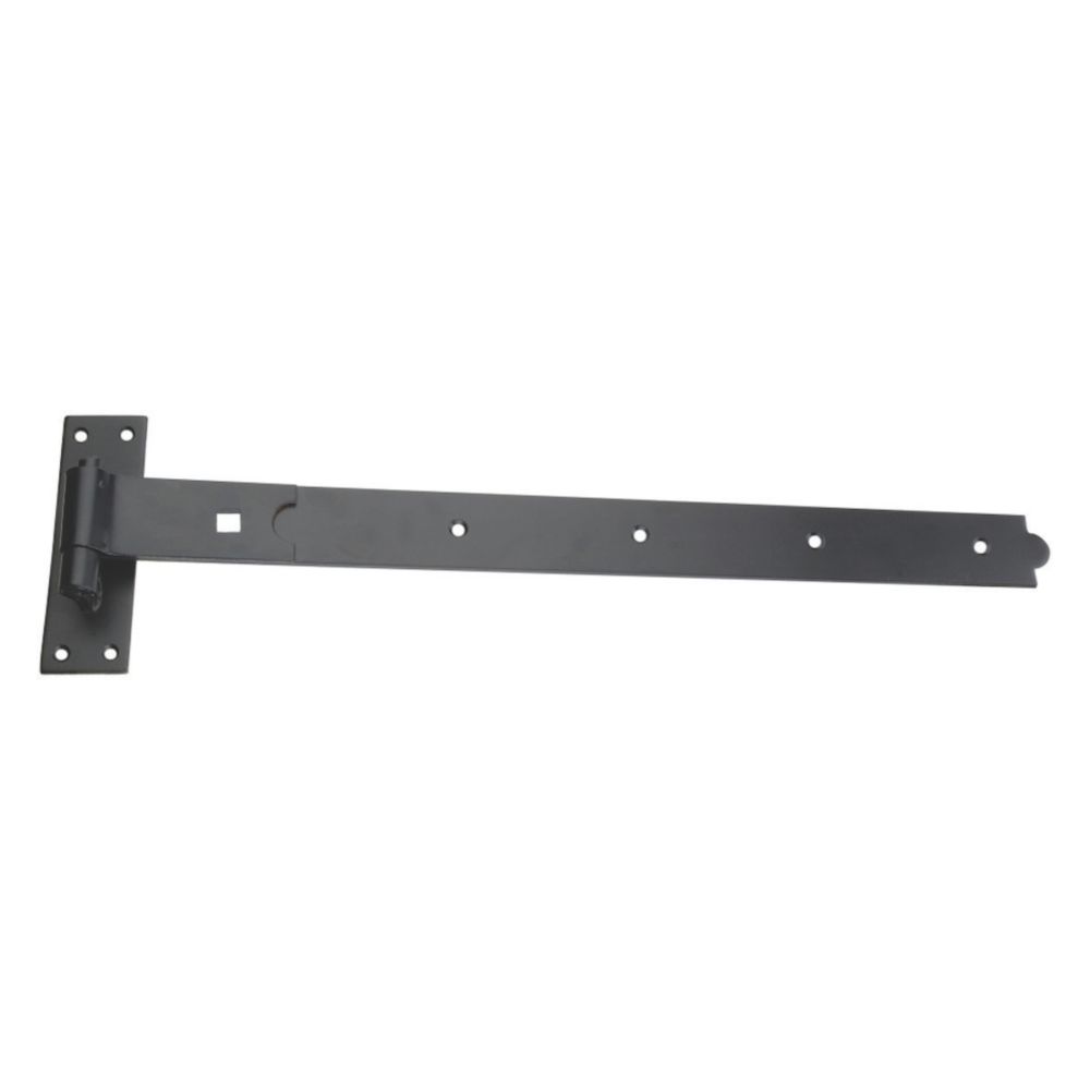 SMITH & LOCKE BLACK POWDER-COATED STRAIGHT GATE HINGE HOOK & BAND 165MM X 612MM X 51.5MM - MonkeyTools