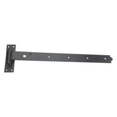 SMITH & LOCKE BLACK POWDER-COATED STRAIGHT GATE HINGE HOOK & BAND 165MM X 612MM X 51.5MM