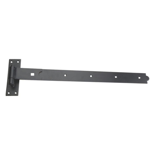 SMITH & LOCKE BLACK POWDER-COATED STRAIGHT GATE HINGE HOOK & BAND 165MM X 612MM X 51.5MM - MonkeyTools