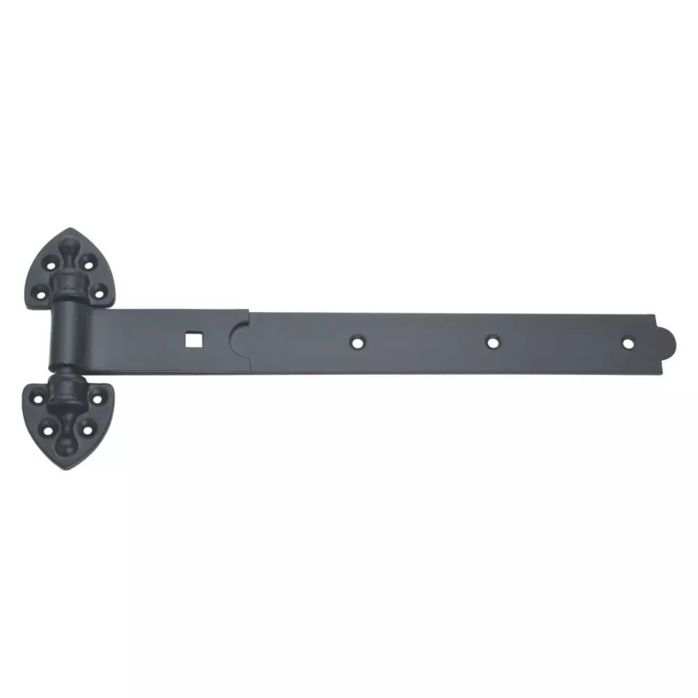 SMITH & LOCKE BLACK POWDER-COATED STRAIGHT HEAVY REVERSIBLE GATE HINGES 160MM X 415MM X 60MM 2 PACK - MonkeyTools
