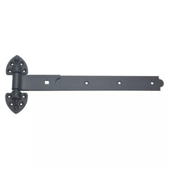 SMITH & LOCKE BLACK POWDER-COATED STRAIGHT HEAVY REVERSIBLE GATE HINGES 160MM X 415MM X 60MM 2 PACK