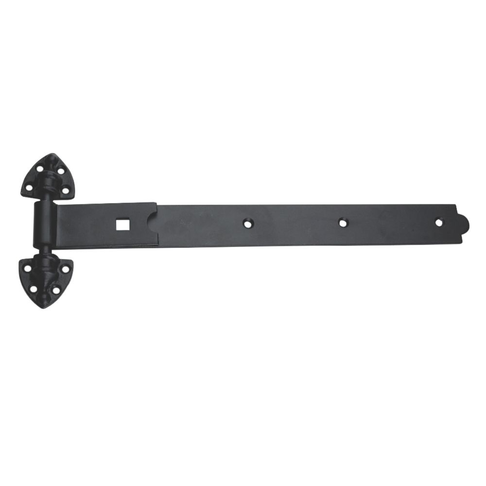 SMITH & LOCKE BLACK POWDER-COATED STRAIGHT HEAVY REVERSIBLE GATE HINGES 183MM X 508MM X 60MM 2 PACK - MonkeyTools