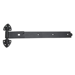 SMITH & LOCKE BLACK POWDER-COATED STRAIGHT HEAVY REVERSIBLE GATE HINGES 183MM X 508MM X 60MM 2 PACK