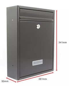 SMITH & LOCKE COMPACT POST BOX GREY GLOSS