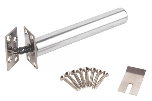 SMITH & LOCKE CONCEALED DOOR CLOSER SQUARE POLISHED CHROME 95° 144.5MM - MonkeyTools