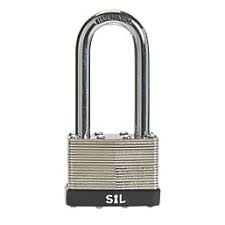 SMITH & LOCKE LAMINATED STEEL WATER-RESISTANT LONG SHACKLE PADLOCK 50MM - MonkeyTools