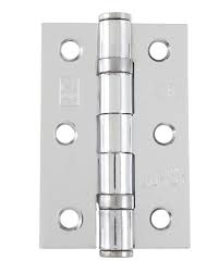 SMITH & LOCKE POLISHED CHROME GRADE 7 FIRE RATED BALL BEARING DOOR HINGES 76MM X 51MM 2 PACK - MonkeyTools